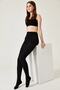 Women's Black Thermal Fleece Pantyhose - 2