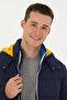BASE. POLO ASSN. NAVY BLUE HOODED COAT - 2