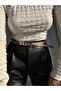 Basic Women's Trouser Belt, Jacket Belt, Dress Belt, Shirt Belt with Thin Chain Buckle - 6