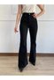 Women's Black Super High Waist Lycra Flare Spanish Denim Trousers Jeans - 3