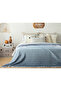 Blue Fade Woven Single Bedspread 160x240 Cm Blue