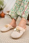 Winter House Slippers Beige Plush Woolen Women's Slippers Guest Dowry Bundle Bridal Slippers - 3