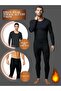 Men's Black Thermal Bottom Top Set, Temperature and Style Met