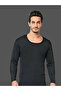 Men's Black Thermal Bottom Top Set, Temperature and Style Met - 2