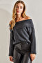 Women's Anthracite Degaje Collar Sweater 40981004 - 6