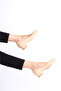 Genuine Leather Beige Women's Heeled Leather Shoes SHN-0801 - 6