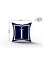 Navy Blue White Colored Letter Digital Printed Throw Pillow Cover - 2