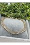 artistic bijouterie steel bracelet with gold water