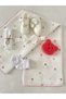 Baby Girl Scalloped Bandana Booties & 80x90 cm Muslin Blanket / Baby Girl Gift / Mevlit Booties