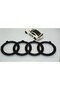 DK Audi A4 B5 Front Louver Grille Ring Glossy Black ABS Logo Emblem - 3