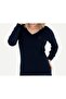 BASE. Polo Assn. Women's NAVY BLUE V-Neck Basic SweaterG082GL0TK.000.1629862.VR033TEKSPOR - 2