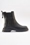 DENIS Black Skin Elastic Women's Chelsea Boots - 6