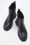 MARLY Black Leather Elastic Women's Chelsea Boots - 3