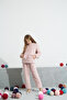 Powder Bottom-Top Wellsoft Hooded Embroidered Pocket Pajama Set - 3