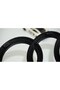 DK Audi A4 B5 Front Louver Grille Ring Glossy Black ABS Logo Emblem - 4