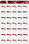 29 October Republic Day 101. Happy Year Sticker 3X3 cm 35 Pieces