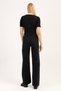 Women's High Waist Wide Leg Palazzo Jeans Trousers Black - 4