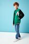 001 Print Detailed Boy's College Jacket Benetto - 2