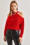 Women's Red Off-Shoulder Knitwear Sweater 20234218 - 6