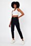 Lycra-Free Denim Fabric Black High Waist Slim Mom Jeans - 8
