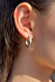 Women's Silver Hoop Steel Earring Stainless Steel 16 mm Earring - 2