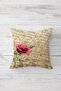 Birds on the Branch and Vintage Letter Concealed Zippered Throw Pillow Cover Seat Pillow Cover Set(4PCS) - 3