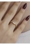 Gold heart zicon stone women's ring - 3
