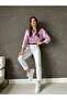 High Waist Lycra White Mom Jeans Stretchy Denim Trousers (Buy 1 Size Larger)