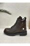 D23KB-5105 GENUINE LEATHER LACE UP FLAT SOLE POSTAL BOOTS WOMEN - 4