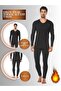 Men's Black Thermal Bottom Top Set