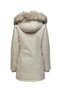 Women's Onlnewkaty Fur Collar Hooded Coat 15300633 Stone - 7