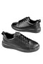 Genuine Leather Men's Lace-Up Large Size Black Sneaker Shoes Massa (Size 36-50) - 8