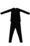 Unisex Kids Black Thermal Bottom and Top Set D135-d136
