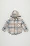 Baby Boy Hooded Flannel Long Sleeve Shirt