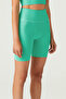 x Melodi Green Ribbed Seamless High Waist Biker Tights Ribbed Short - 2