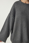 Women's Gray Oversize Basic Knitwear Sweater KB00034 - 4