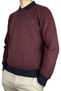 Men's Burgundy Winter Thick Long Sleeve Thessaloniki Sweater with Pockets - 2