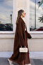 Bitter Brown Shawl Collar Long Cardigan 104-00321 - 4