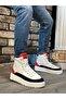 White Parachute Fabric Red Detailed Men's Sports Boots