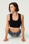 x Melodi Black Cotton Thick Strap Crop Top Tank - 2