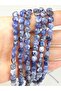 Sodalite Stone FLAT Facet Cut Necklace 6x4mm (Fixed Clip) - 5