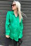 Emerald Green Basic Women's Satin Shirt Mg1326 - 3