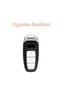 Luxury Audi A3 2021-2022 A6L A7 A8 Q8 E Tron C8 D5 Nano Key Case Cover Black Gold Golden Color - 2