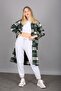 Mad Girls Green Long Plaid Shirt Jacket Mg1234 - 4