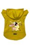 Hooded Fleece Sweatshirt Dog and Cat Outfit & Dress - Yellow Cow - Size S