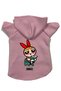 Hooded Fleece Sweatshirt Dog and Cat Outfit & Dress - Pink Blossom - Size XL