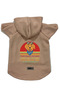 Hooded Fleece Sweatshirt Dog and Cat Outfit & Dress - Beige Every Snack You Make - Size XL