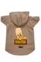 Hooded Fleece Sweatshirt Dog and Cat Outfit & Dress - Beige J-Sam - Size S