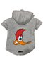 Hooded Fleece Sweatshirt Dog and Cat Outfit & Dress - Gray Pica Pau
