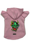 Hooded Fleece Sweatshirt Dog and Cat Outfit & Dress - Pink Master Of The Snake - Size L